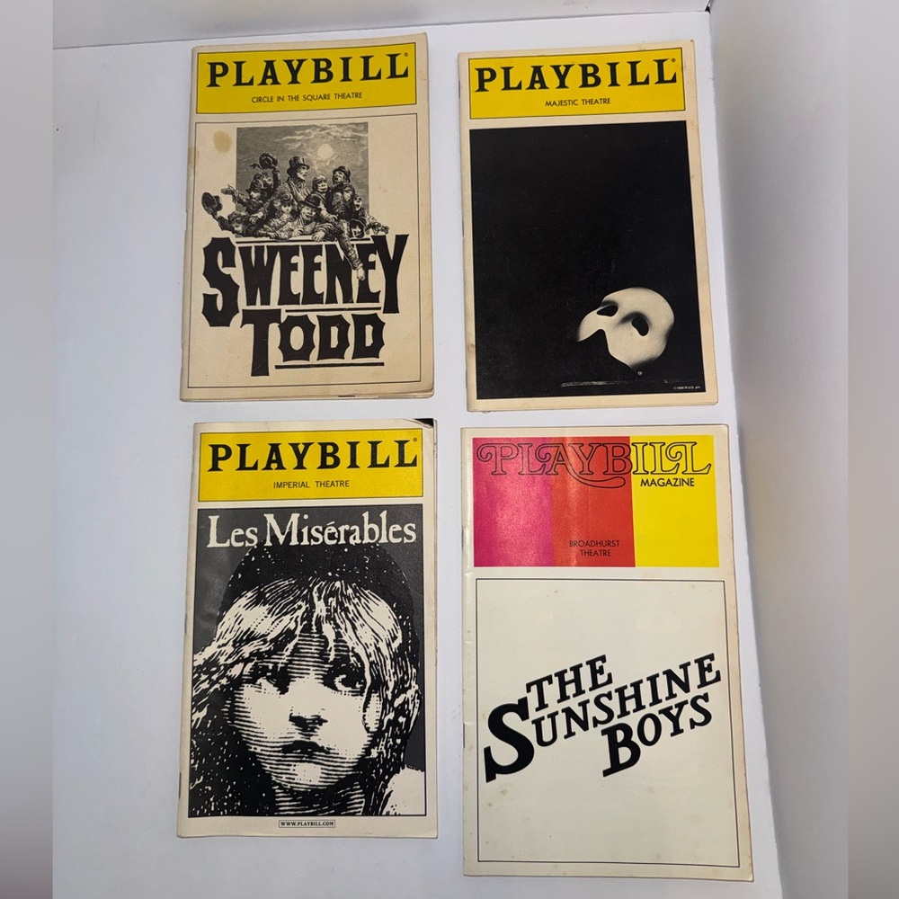 4 vintage playbill broadway shows